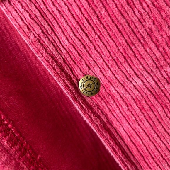 90s Vtg Ezze Wear Oversize Corduroy Field Jacket Chore Coat XL Womens Magenta - Picture 3 of 5